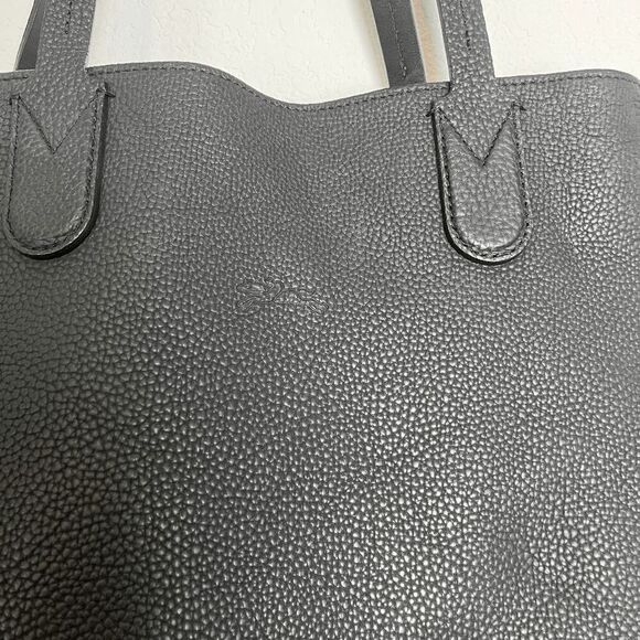 Longchamp Essential North/South Black Leather Tote Women's Purse - Picture 9 of 16